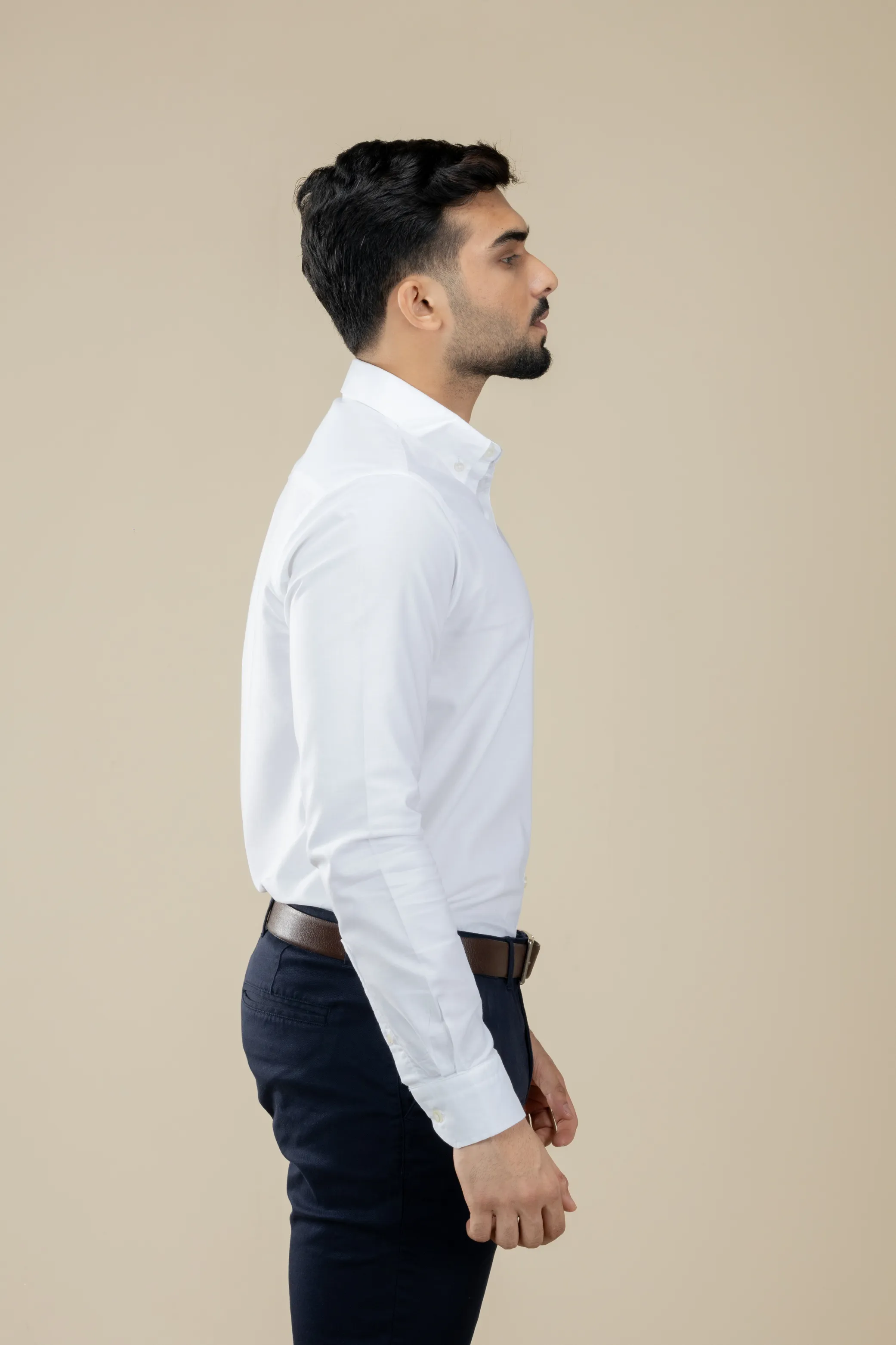 White Washed Oxford Long Sleeve Shirt