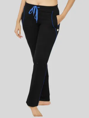 Women Black Solid Track Pants & Joggers_ NEO CLASSIC TRACK_BK