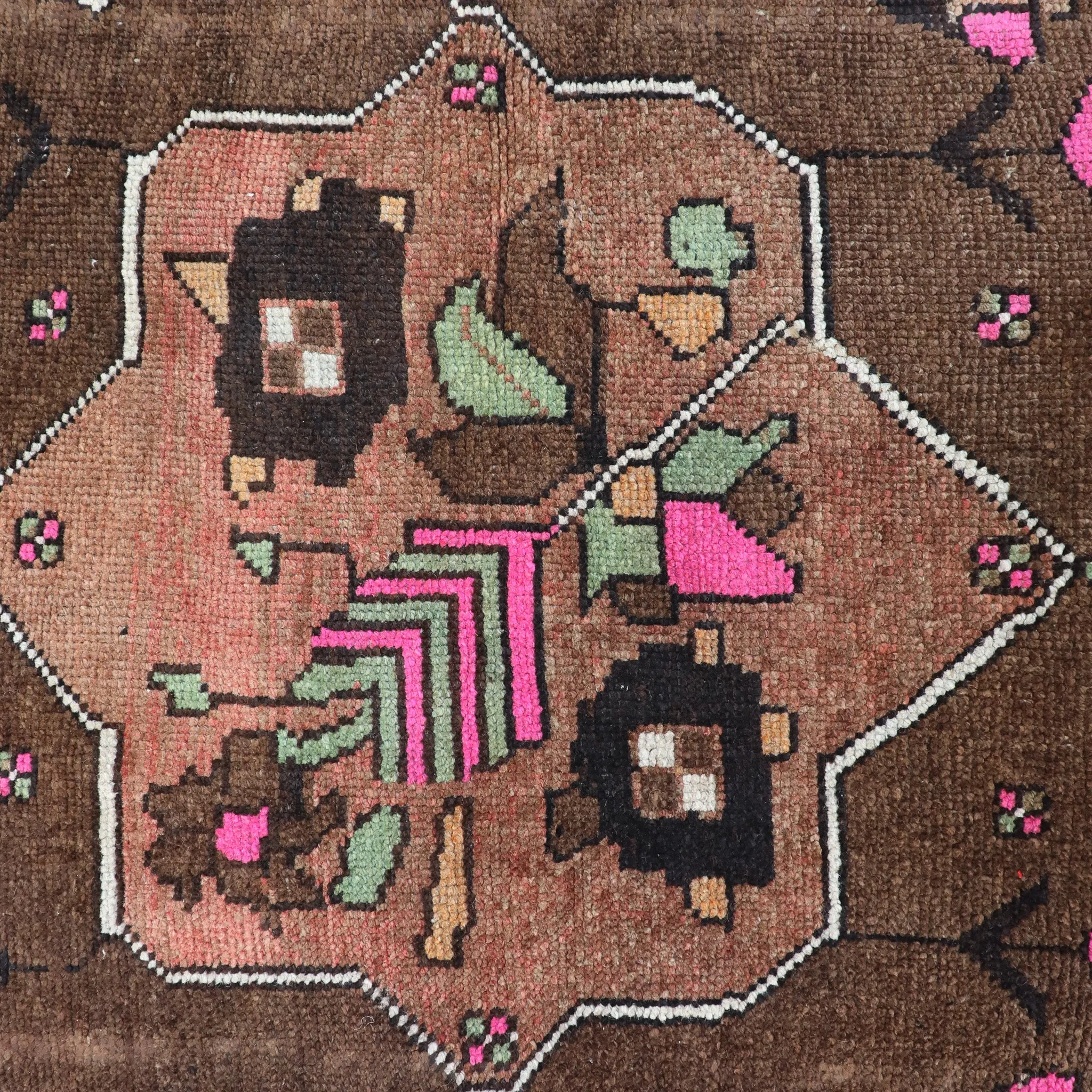 Z315 Handwoven Vintage Rug 2'11x12’7