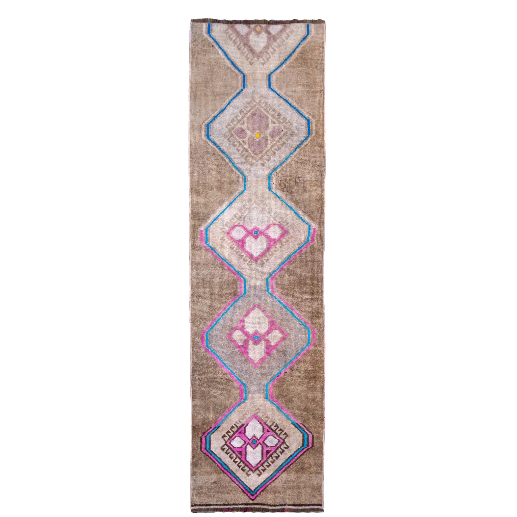 Z325 Handwoven Vintage Rug 2'5x8’5
