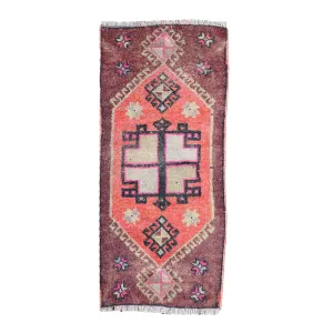 ZM150 Handwoven Vintage Rug 1’4x2'11